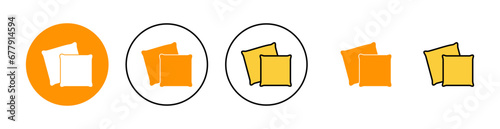 Pillow icon set for web and mobile app. Pillow sign and symbol. Comfortable fluffy pillow