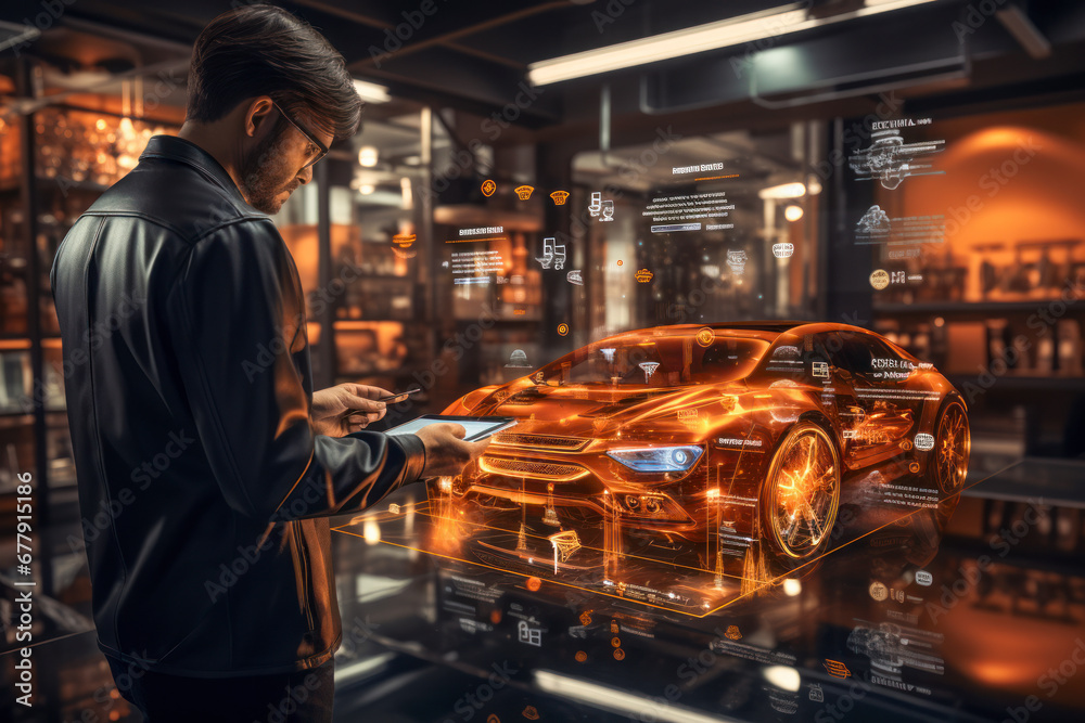 Car service technology,Customer Satisfaction Guarantee on virtual screens concept. Car service technology,Customer Satisfaction Guarantee on virtual screens concept.