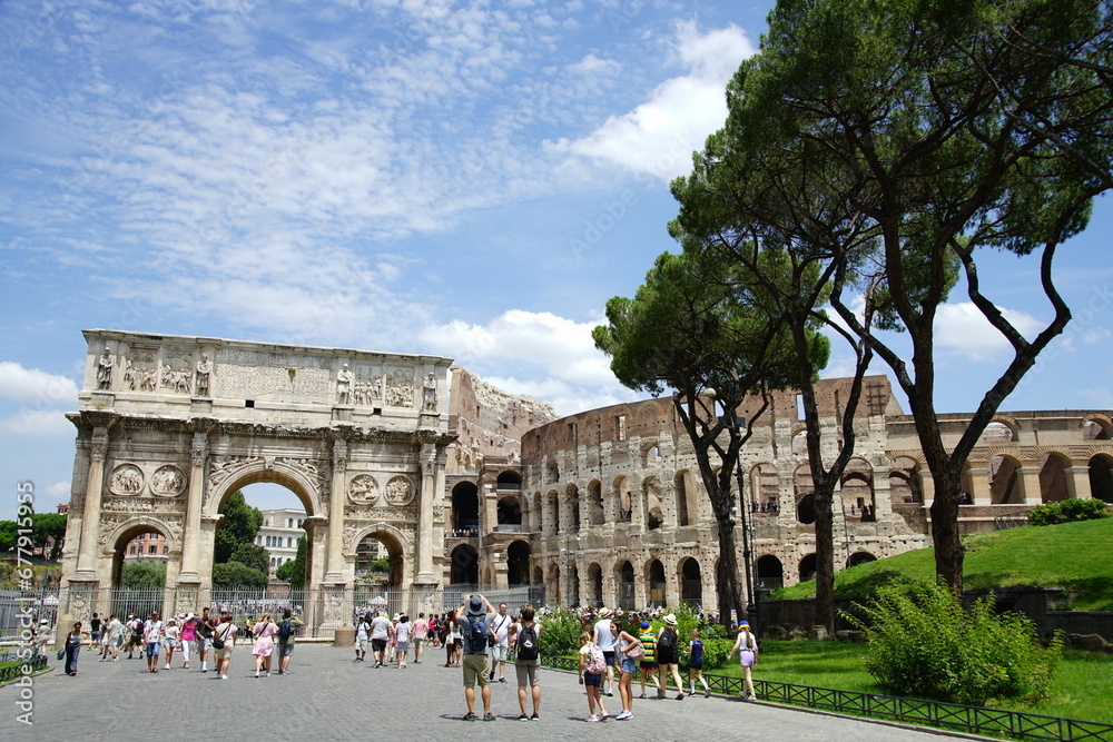 View of the colosseum