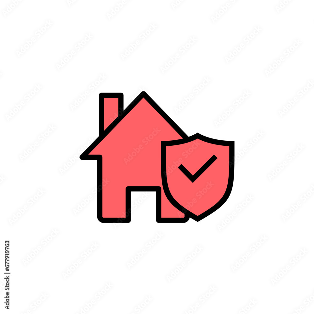 home insurance icon set illustration. home protection sign and symbol home insurance icon set illustration. home protection sign and symbol
