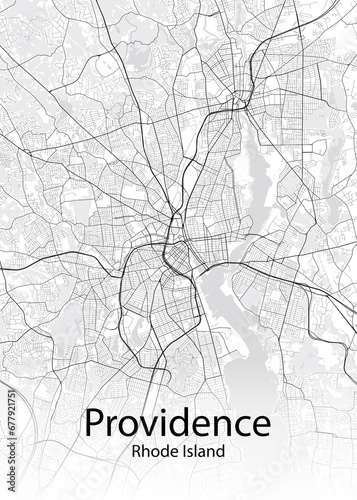 Providence Rhode Island minimalist map photo