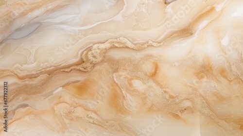 Beige Marble with Beige Glass Horizontal Background. Abstract stone texture backdrop. Bright natural material Surface. AI Generated Photorealistic Illustration.