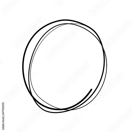 doodle sketchy oval pen and scrible isolated on white background .vector illustration photo