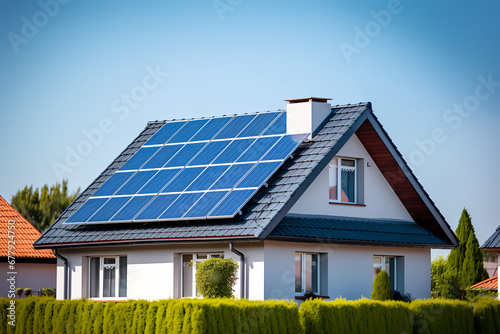 House with solar panels