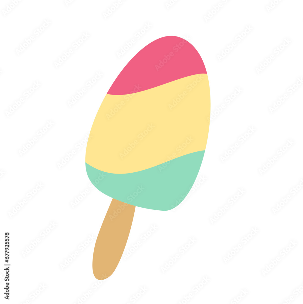 Ice Cream Cute Hand Drawn Sweet Vector Illustration Ice Cream Cute Hand Drawn Sweet Vector Illustration