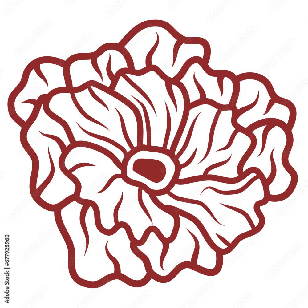 Flower Icon Lines Vector Illustration Flower Icon Lines Vector Illustration