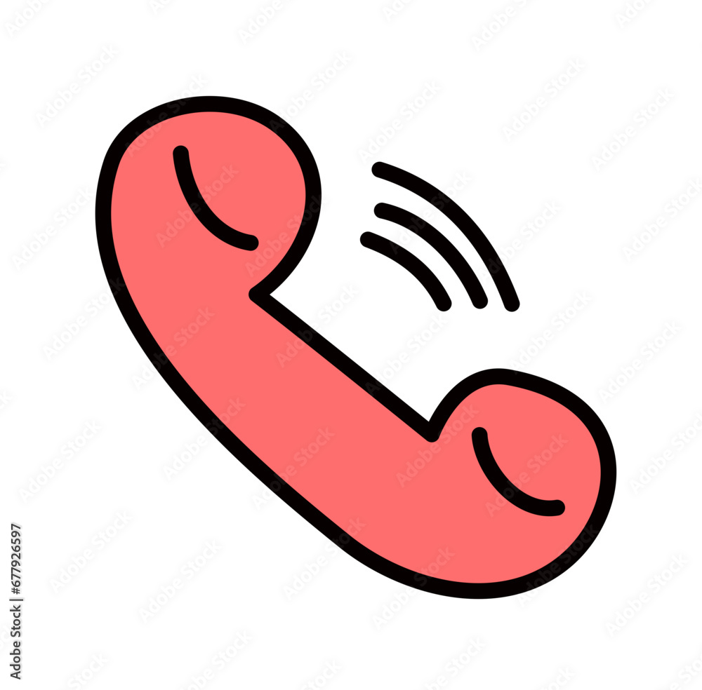 Icon Doodle Phone Cute Vector Illustration Icon Doodle Phone Cute Vector Illustration
