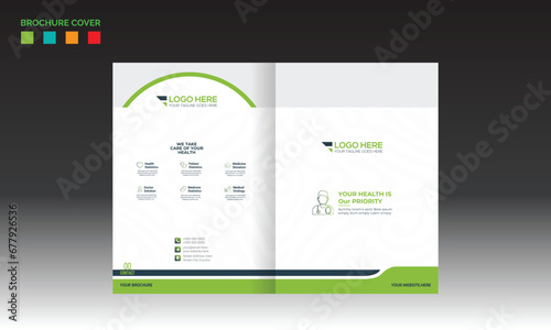 4 colored vector brochure cover design
