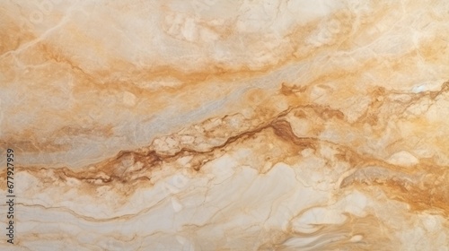 Beige Marble with Golden Veins Horizontal Background. Abstract stone texture backdrop. Bright natural material Surface. AI Generated Photorealistic Illustration.
