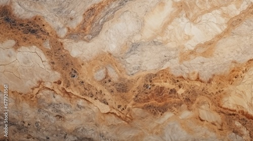 Beige Marble with Granite Horizontal Background. Abstract stone texture backdrop. Bright natural material Surface. AI Generated Photorealistic Illustration.