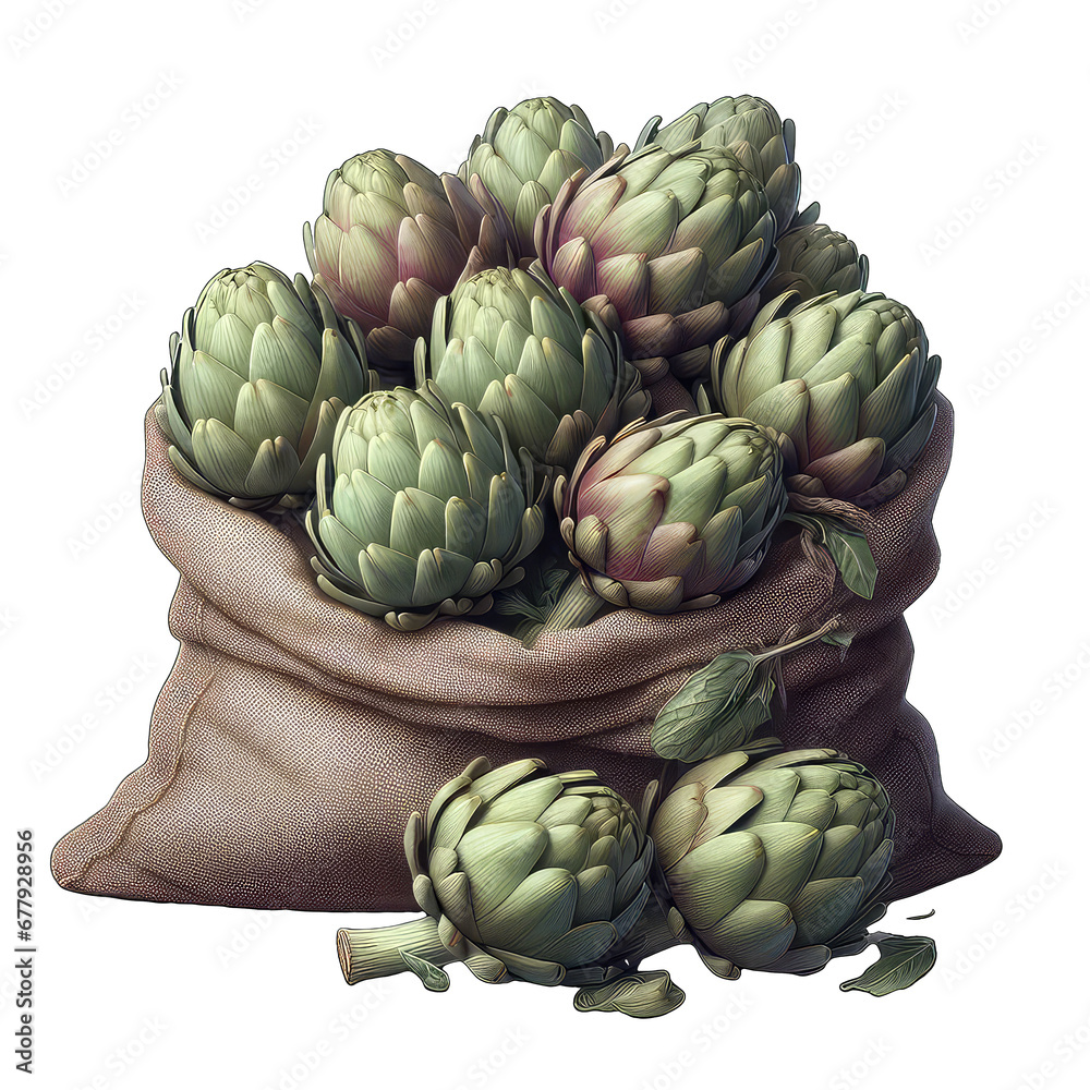 Obraz premium Artichoke Alchemy: GENERATIVE AI