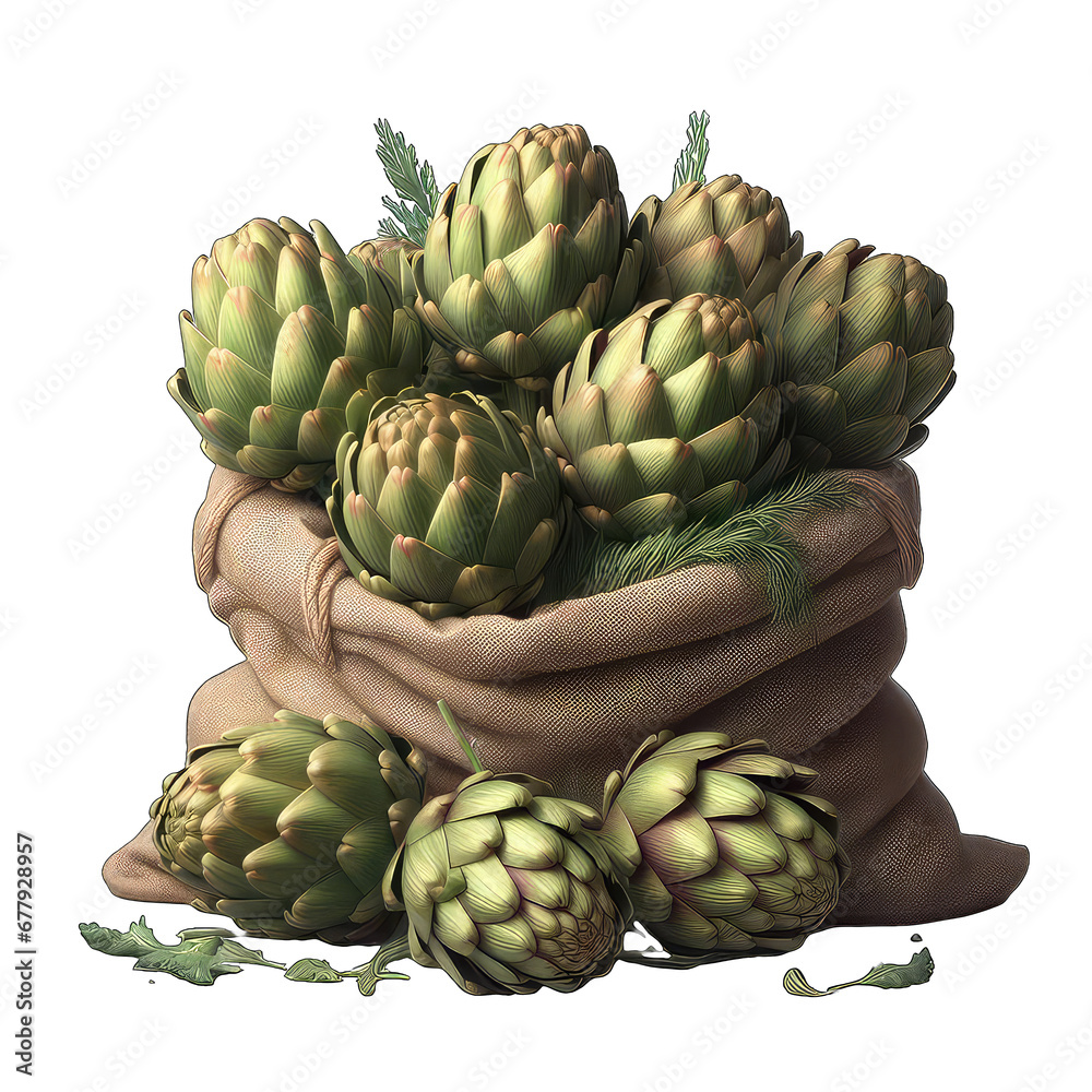 Fototapeta premium Artichoke Alchemy: GENERATIVE AI