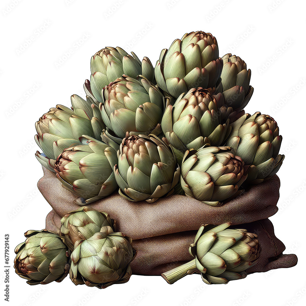 Fototapeta premium Artichoke Alchemy: GENERATIVE AI