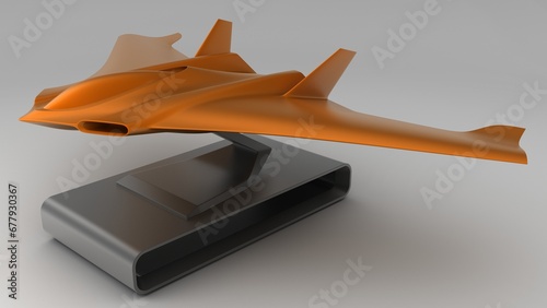 bomber airplane model, non AI images, 3D illustration