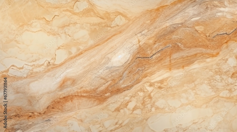 Beige Marble with Onyx Horizontal Background. Abstract stone texture backdrop. Bright natural material Surface. AI Generated Photorealistic Illustration.