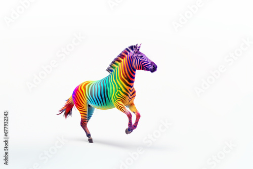 zebra with colorful background © RJ.RJ. Wave
