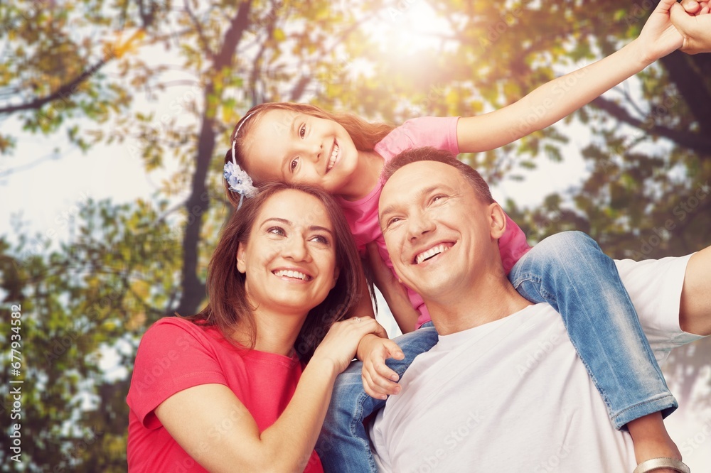 Family concept, happy young parents and children Family concept, happy young parents and children