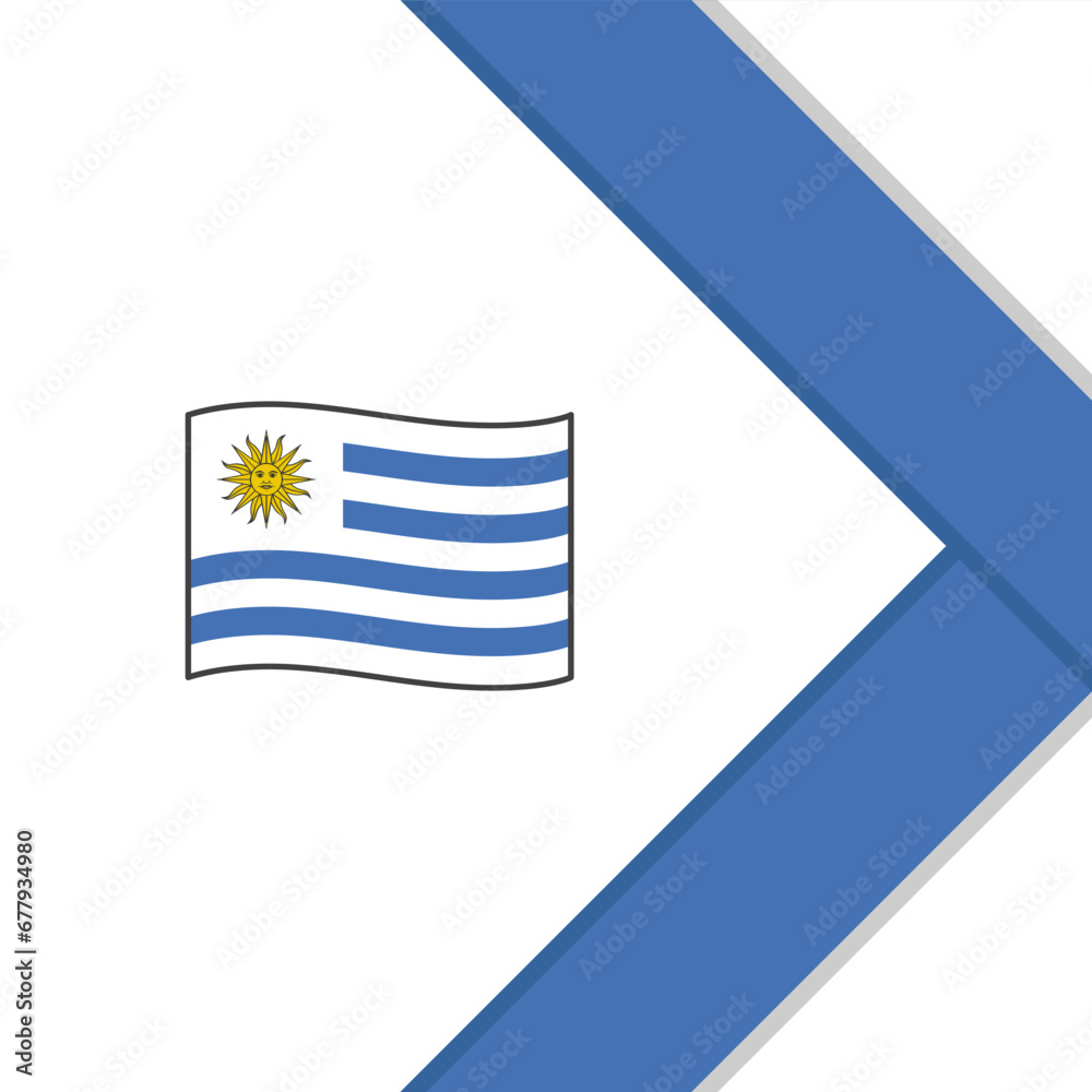 Obraz premium Uruguay Flag Abstract Background Design Template. Uruguay Independence Day Banner Social Media Post. Uruguay Cartoon