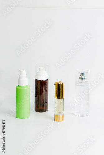 Skincare Cosmetic tube bottle mockup cream and serum