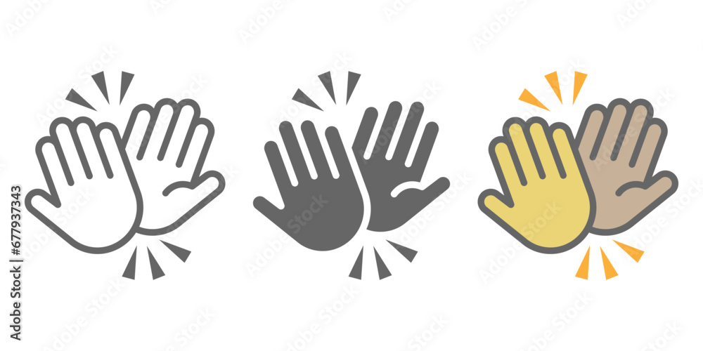 high five icon. five high signs and symbols for various templates. hand icon. stock vector high five icon. five high signs and symbols for various templates. hand icon. stock vector