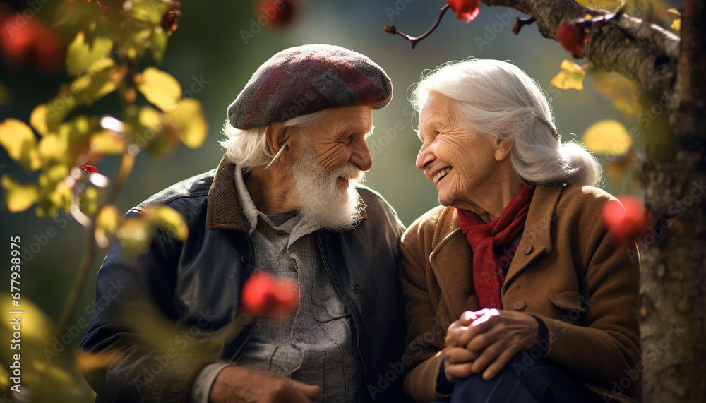 portrait of a happy senior couple