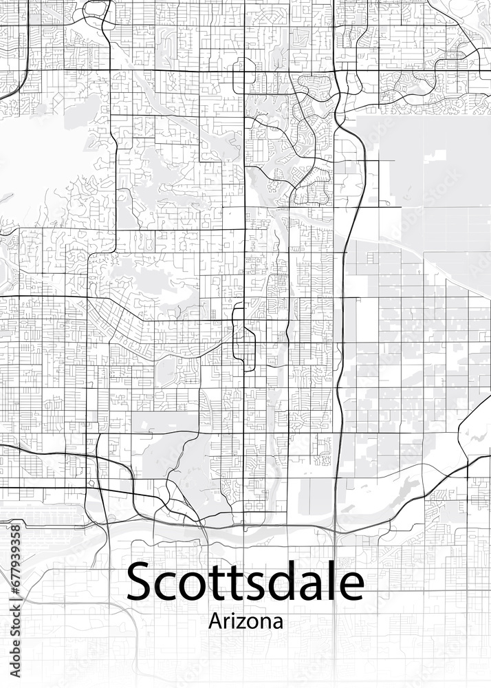Scottsdale Arizona minimalist map
