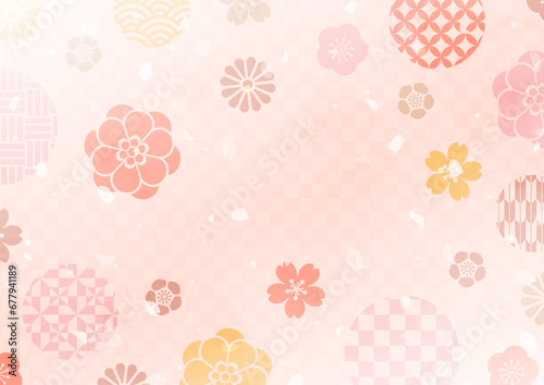 春の華やかな和風の背景