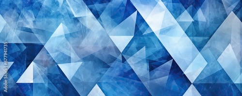 geometric abstract triangles ,Blue, white, photo