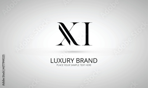 XI X xi initial logo | initial based abstract modern minimal creative logo, vector template image. luxury logotype logo, real estate homie logo. typography logo. initials logo