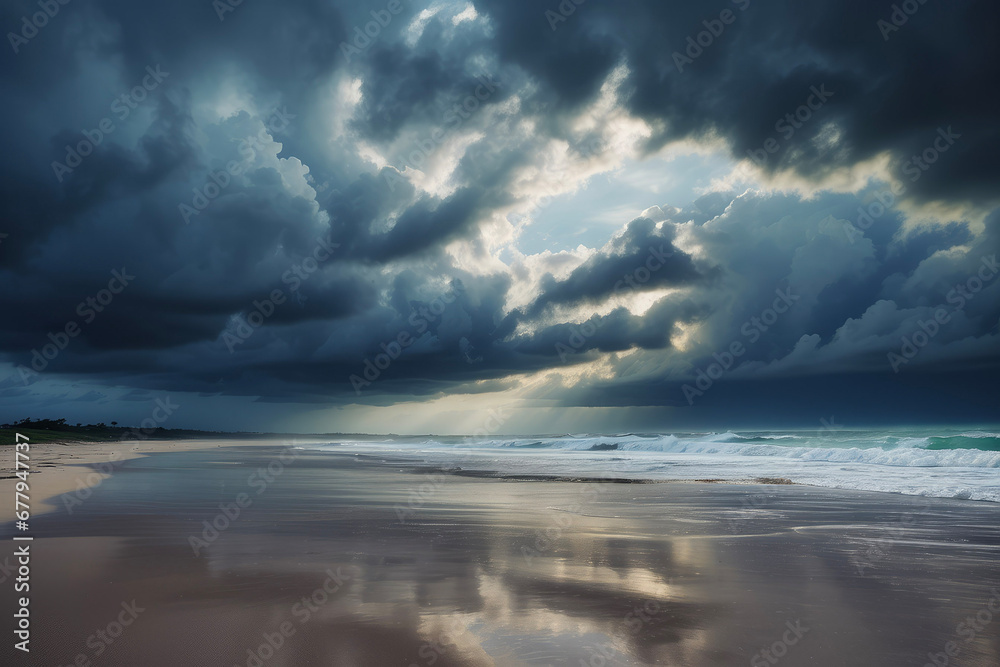 Fototapeta premium clouds over the sea