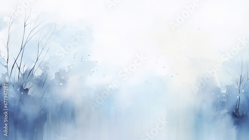 light gray-blue abstract watercolor background november style, cool tones soft copy space © kichigin19