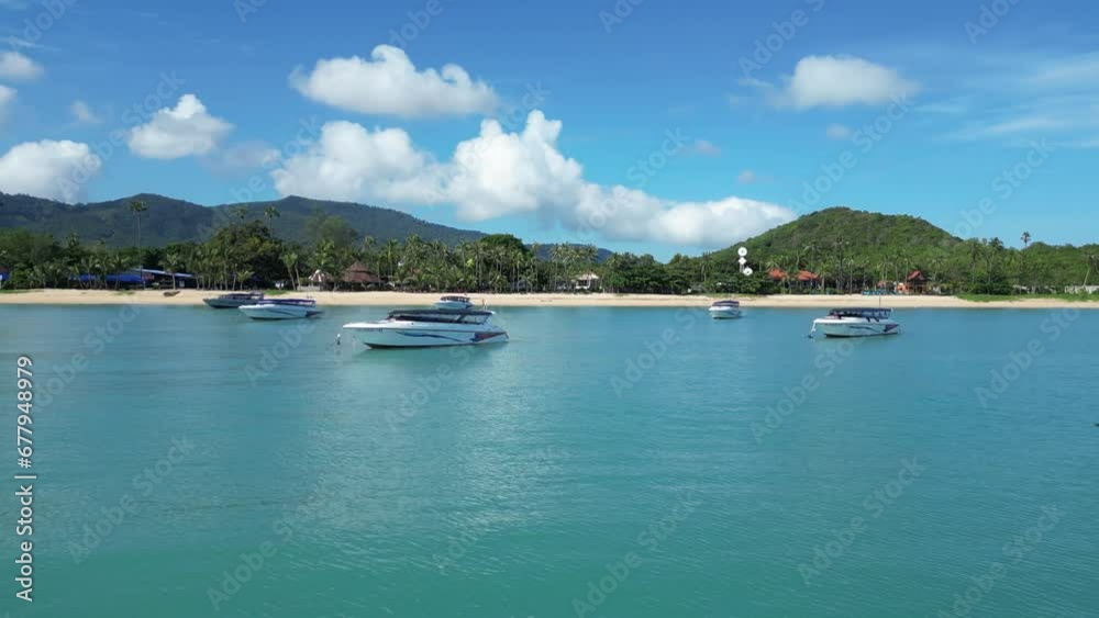 Boats in the ocean in Koh Samui Thailand Boats in the ocean in Koh Samui Thailand