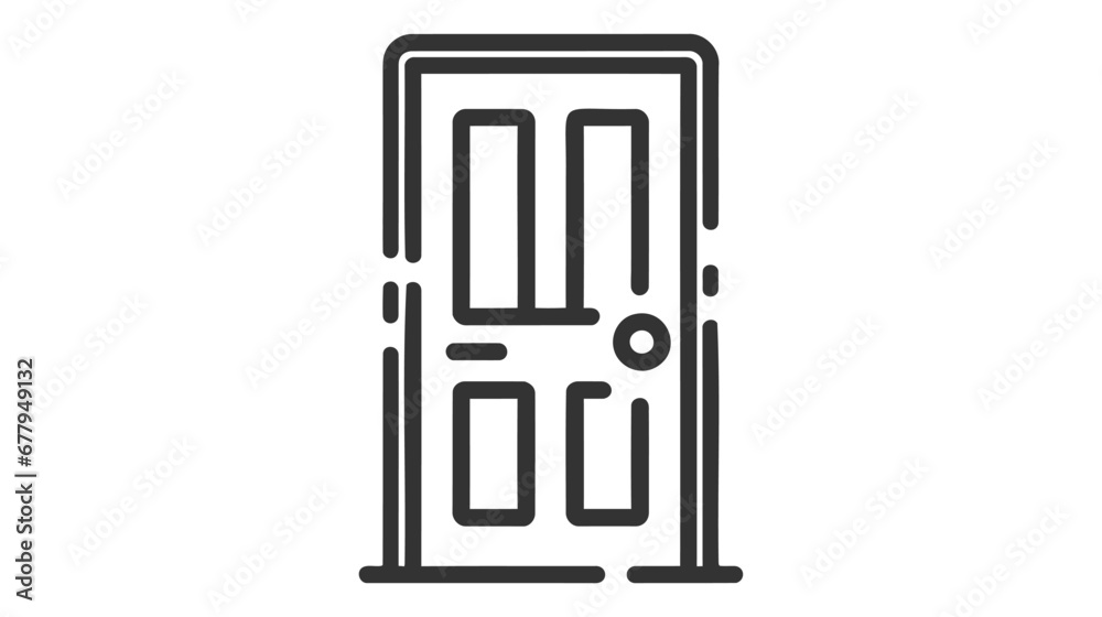 Door Icon in trendy flat style isolated on grey background. Open door symbol for your web site design, logo, app, UI. Door Icon in trendy flat style isolated on grey background. Open door symbol for your web site design, logo, app, UI.