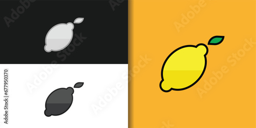 lemon logo set