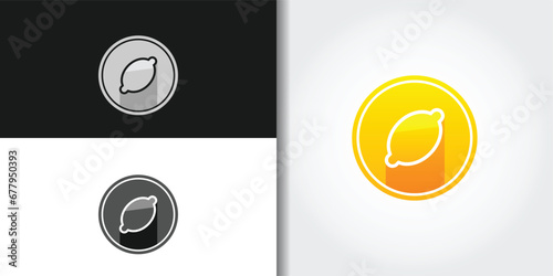 lemon logo set