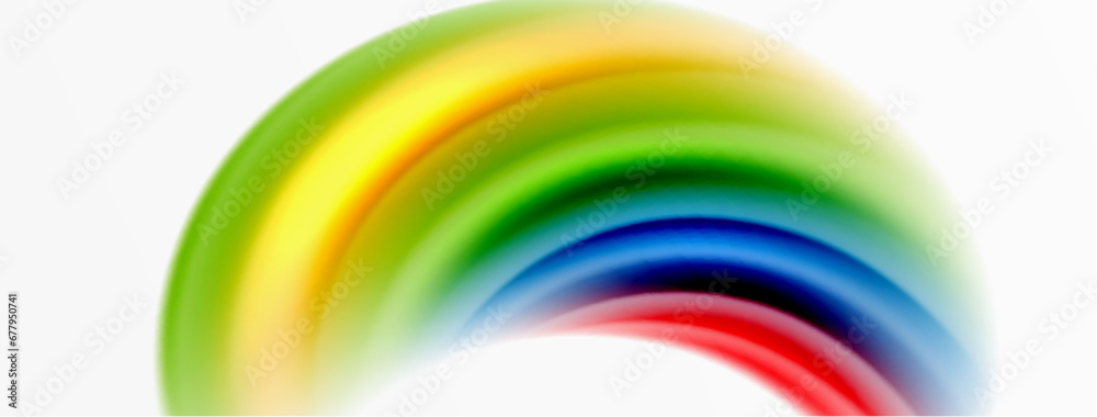Rainbow color silk blurred wavy line background on white, luxuriously vibrant visually captivating backdrop. Stunning blend of colors reminiscent of rainbow, silky and gracefully blurred wavy pattern Rainbow color silk blurred wavy line background on white, luxuriously vibrant visually captivating backdrop. Stunning blend of colors reminiscent of rainbow, silky and gracefully blurred wavy pattern