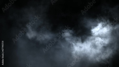 Immersive mesmerising magic horror-show spooky Halloween smoke cloud VFX insert element in 4k slow-motion. Layered VFX fog. 4K slow-motion atmosphere haze, VFX mist, cloud smoke, Fog and cloud chamber photo