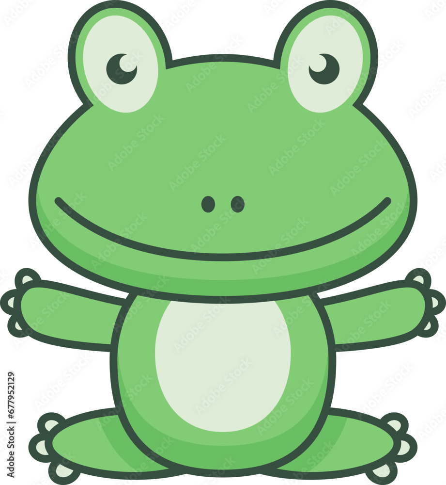 Fototapeta premium Cute green frog