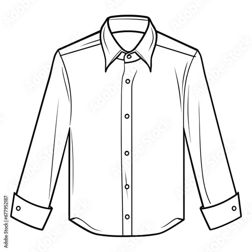 Simple sketch Illustration of Man's Shirt. Vector SVG