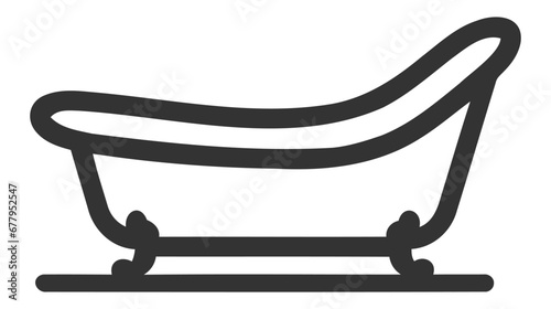 Bathtub icon isolated on white background