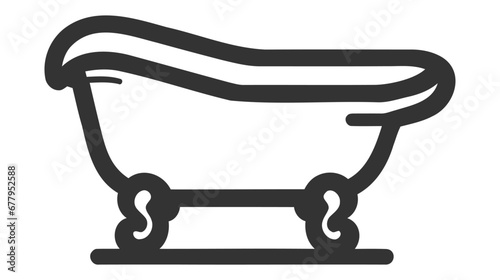 Bathtub icon isolated on white background
