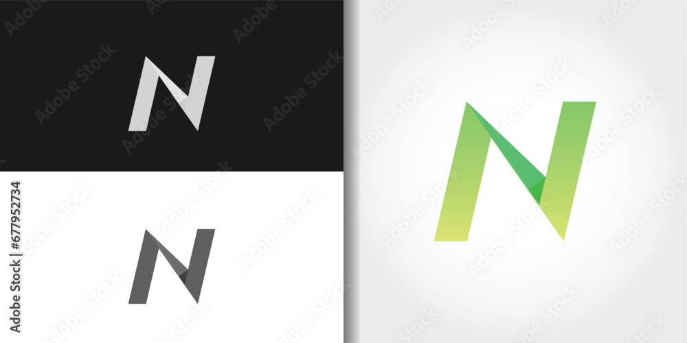 letter n logo set letter n logo set