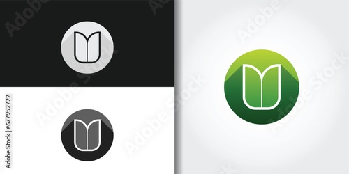 plant leaves logo set