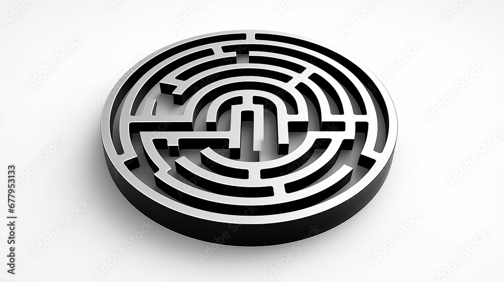logo symbol round maze on white background isolated logo symbol round maze on white background isolated