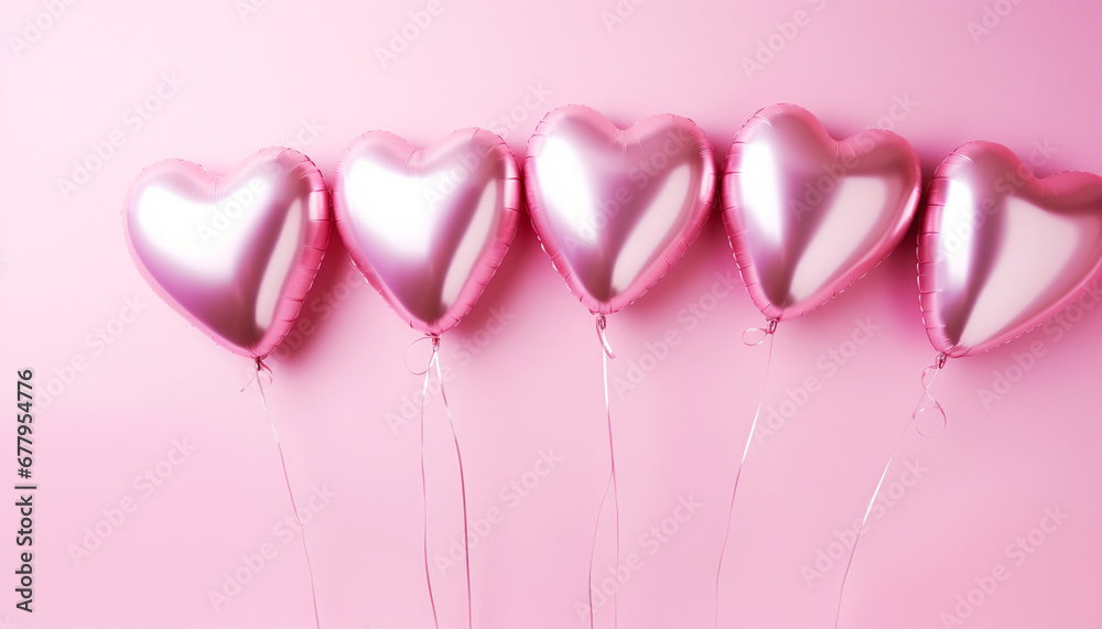 pink heart balloons on a pink background pink heart balloons on a pink background