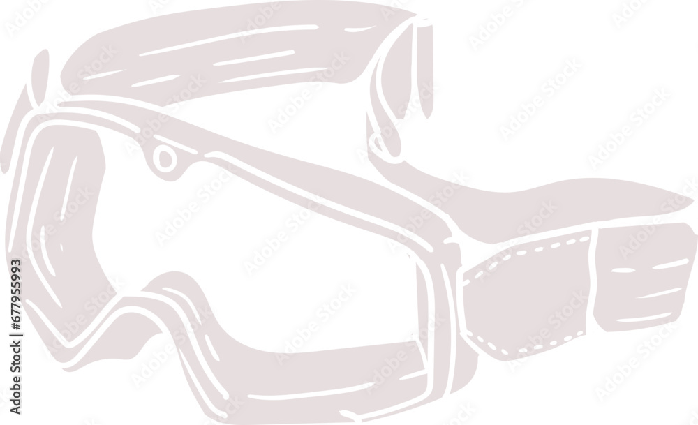 Fototapeta premium Motorcycle Googles Mask Illustration