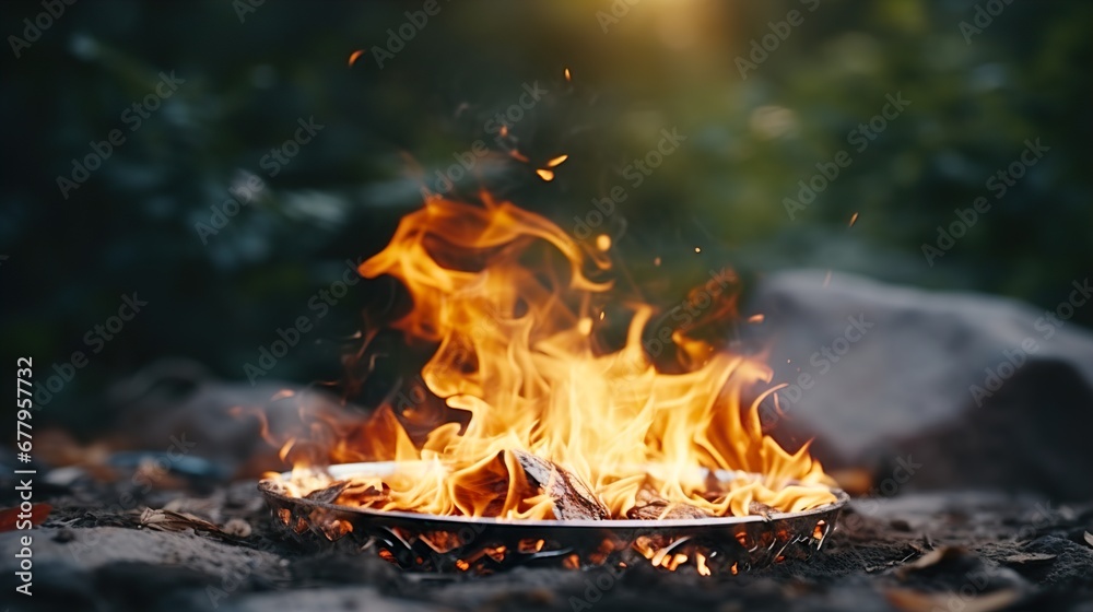 Flaming Ambiance: Cozy Fire Pit Delight AI Generative Flaming Ambiance: Cozy Fire Pit Delight AI Generative