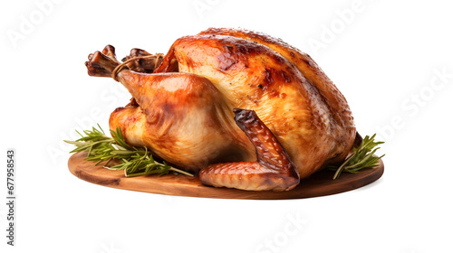 Rotisserie Chicken Transparent / No Background. Generated with AI.