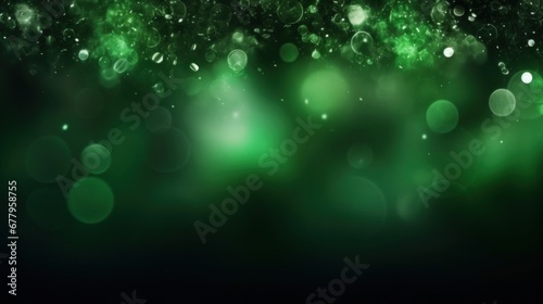 Abstract dark green bokeh Christmas background
