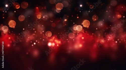 Abstract red bokeh Christmas background